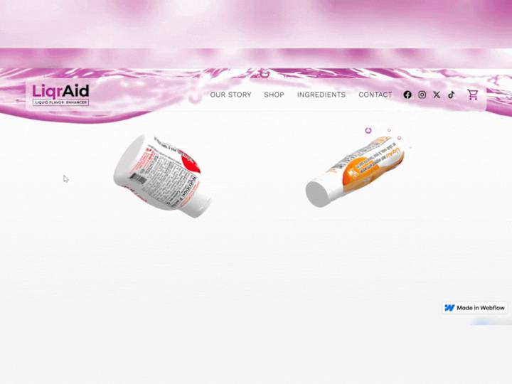 Cover image for LiqrAid | 3D Spline Webflow Website