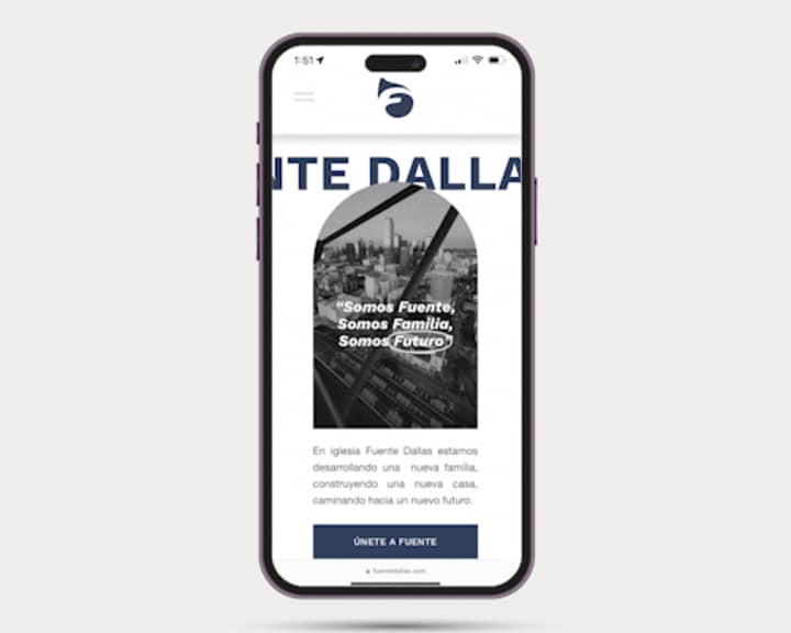 Cover image for Fuente Dallas Church Web and Landing Page Design