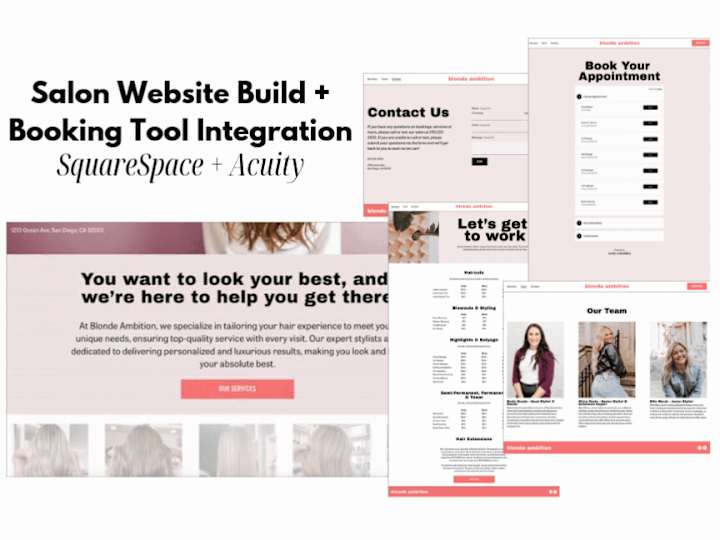 Cover image for Hair Salon Booking Website with Acuity Integration