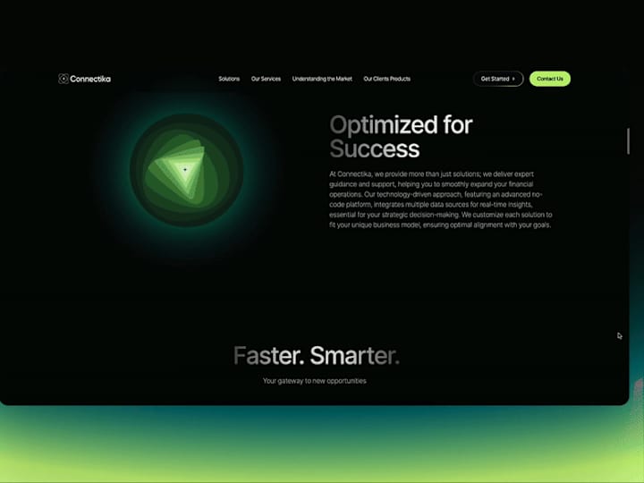 Cover image for Connectika • A No-Code SaaS Landing Page That Converts