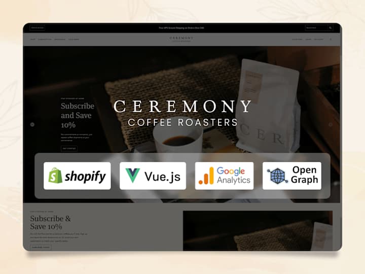 Cover image for Ceremony Coffee – A Premium Coffee Brand Website