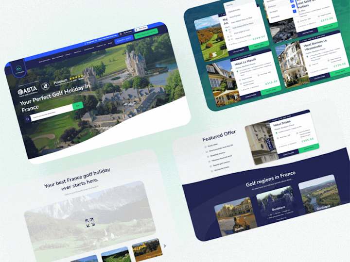 Cover image for ⛳ Golf Escapes - Travel Booking Website (UI/UX)