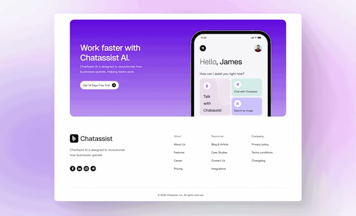 Cover image for Customer Support AI Agent Figma Website Design & Development