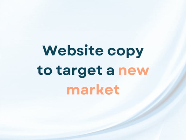 Cover image for New Website Copy | target new audience & increase inbound leads