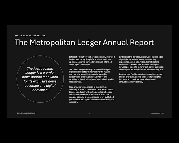 Cover image for Newspaper Company Annual Report