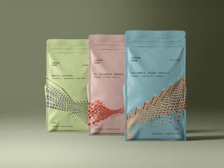 Cover image for Coffee Packaging with Abstract Pattern | Packaging design