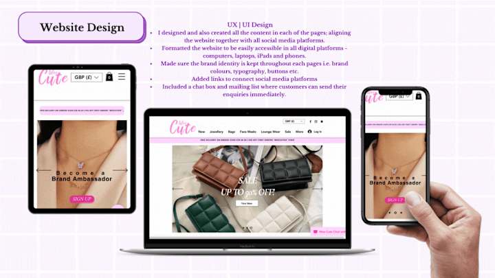 Cover image for E-Commerce Accessories Store | Website Design & Development 