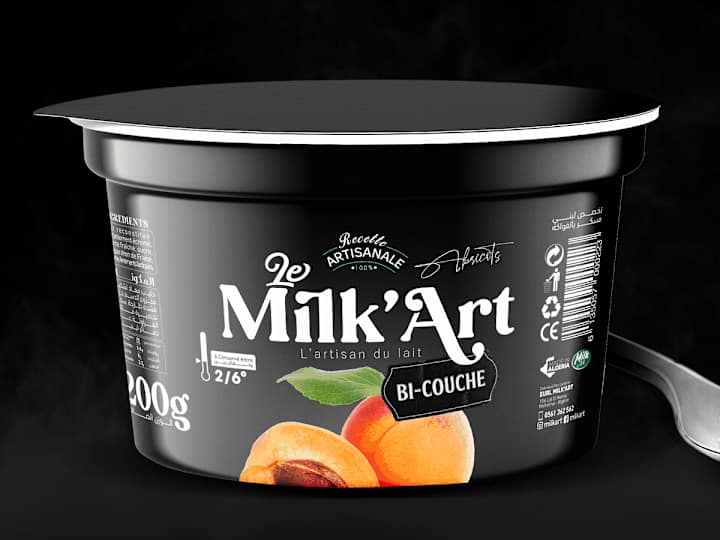 Cover image for 🍨 Yoghurt label Desing for "le Milk'Art"