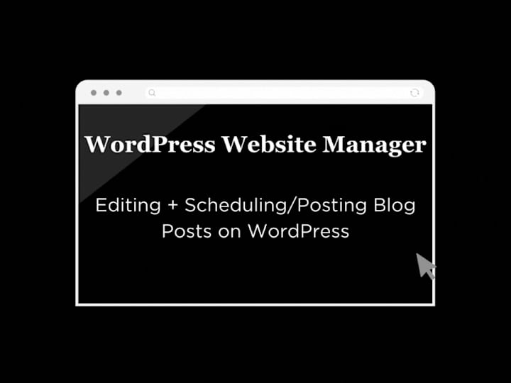 Cover image for Editing + Scheduling/Posting Blog Posts on WordPress