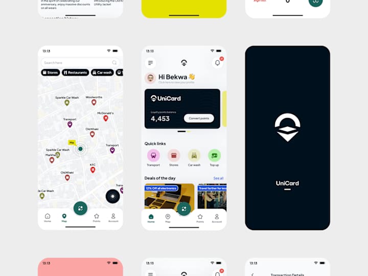Cover image for UniCard Mobile App UI/UX Design