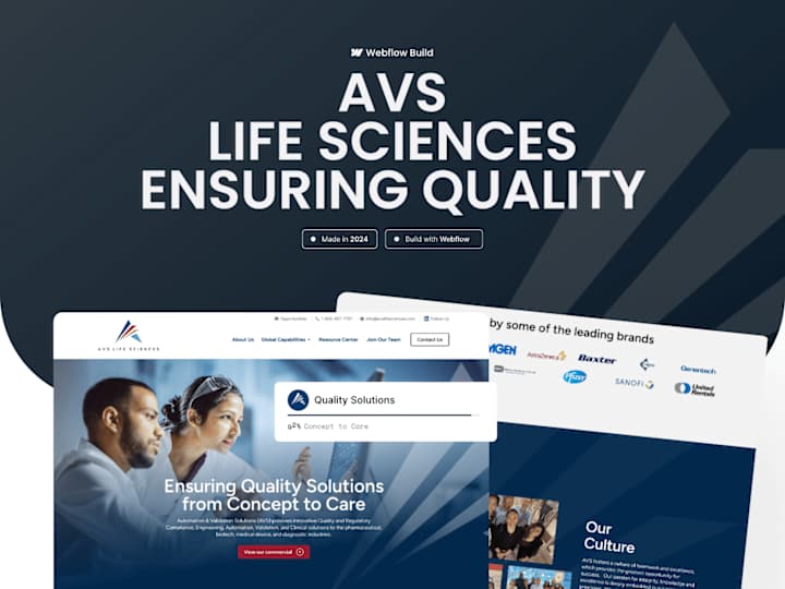 Cover image for CMS Website for (AVS Life Sciences)