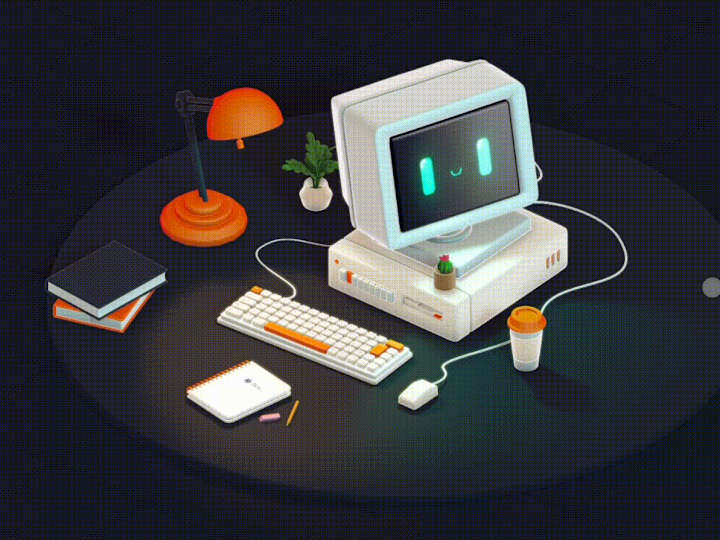 Cover image for Interactive 3D Animation - Cute Computer 