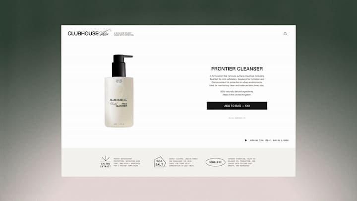 Cover image for Branding for skincare startup, Clubhouse Skin.