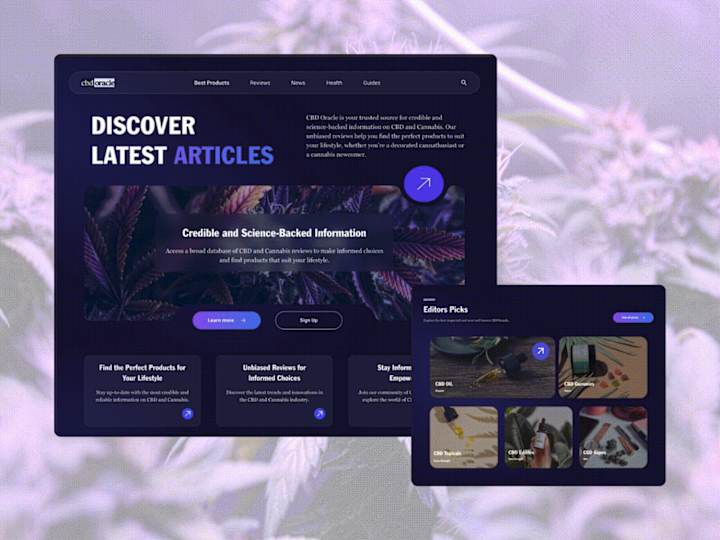 Cover image for Homepage Redesign for CBD Company