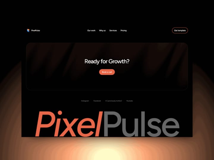 Cover image for PixelPulse - Framer Design Agency Landing Page