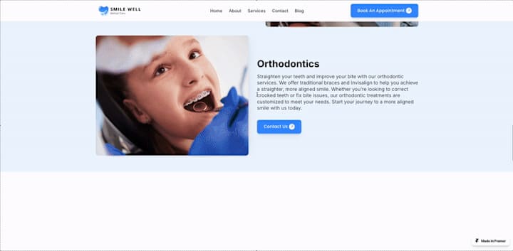 Cover image for SmileWell | Framer design and development