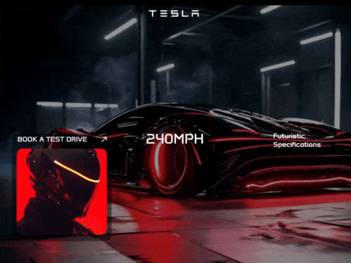 Cover image for Tesla Futuristic Car • Marketing Landing Page