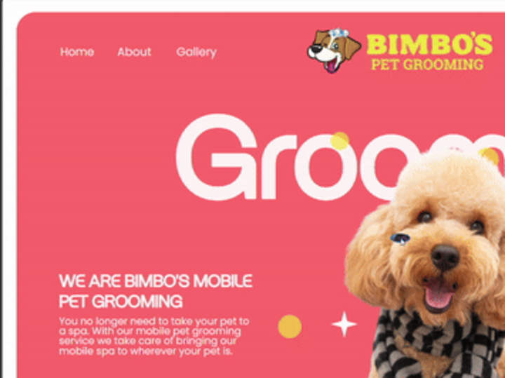 Cover image for Pet Grooming Webiste Landing Page