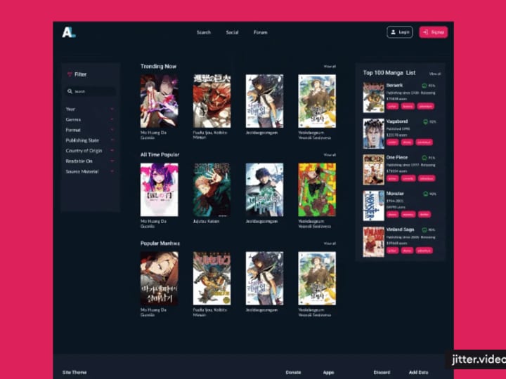 Cover image for Anilist Manga | Improve UXUI - Figma