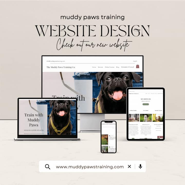 Cover image for Wix Website & Copy - Muddy Paws Training