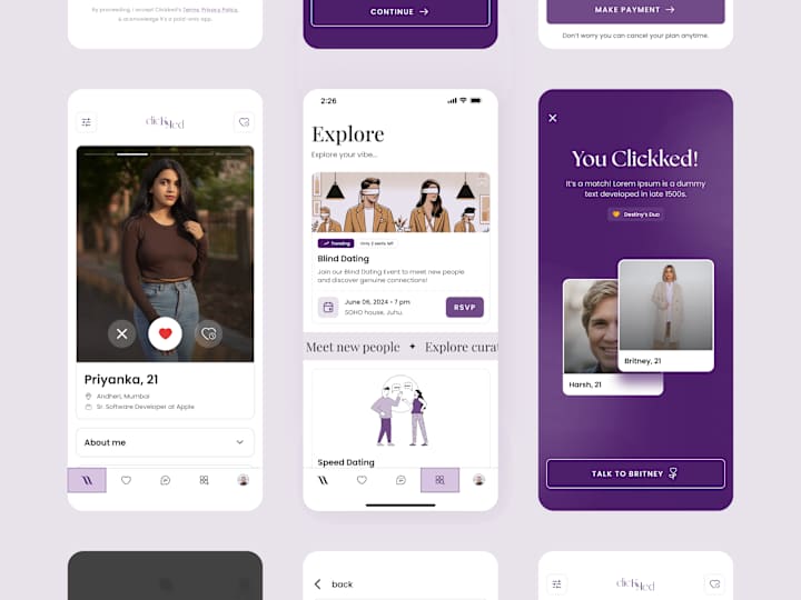 Cover image for Clickked - Headed design for this B2C app