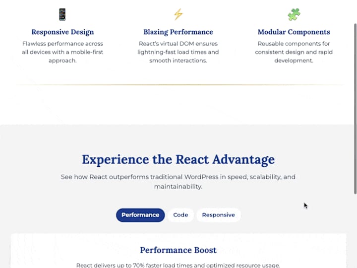 Cover image for ReactPro - WordPress to React Conversion