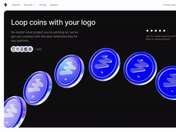 Cover image for Loop Coin banner animation 