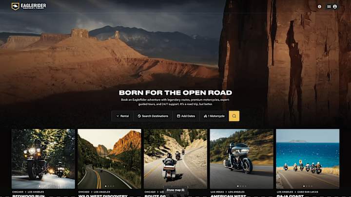 Cover image for EagleRider Website UI/UX Redesign & Framer Dev