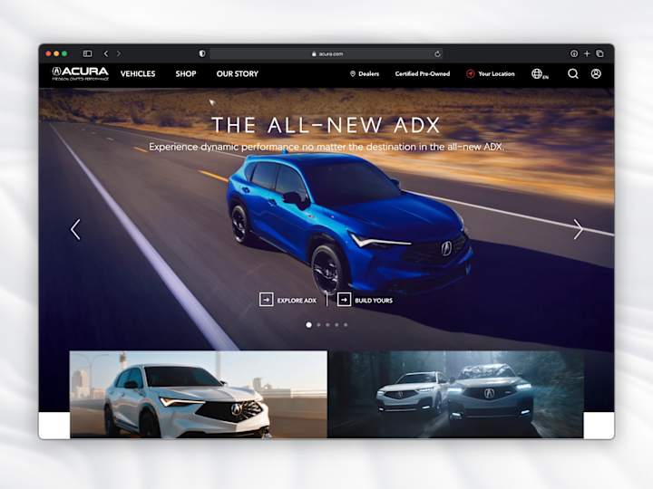 Cover image for Acura ◦ Car-Buying E-commerce Website