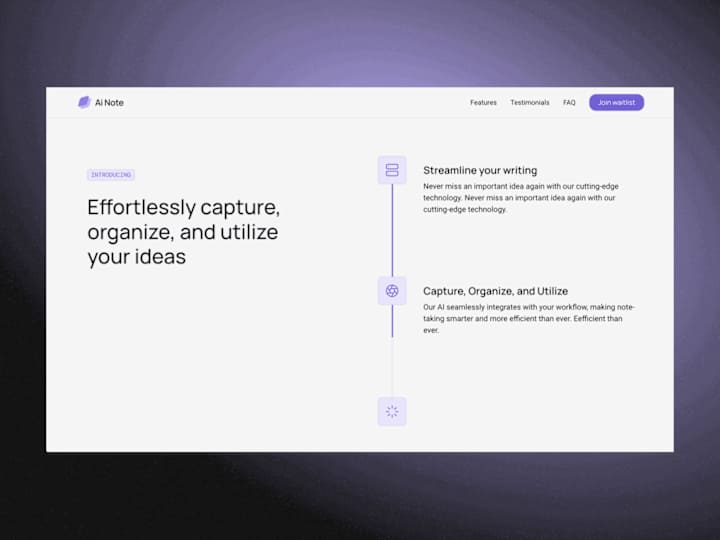 Cover image for AI Note - Webflow SaaS Design Development