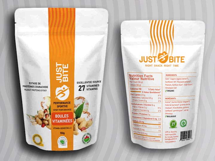 Cover image for Package Design for Just Bite - Vitamin Snacks 