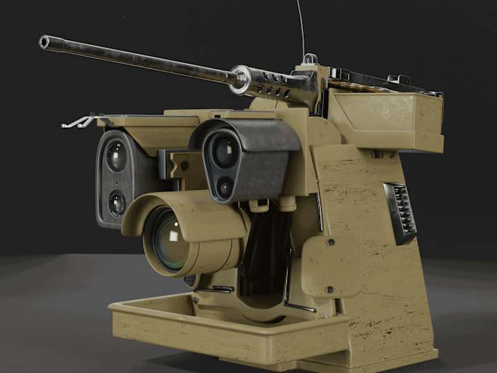 Cover image for Military Gun Protector (Remote Weapon System) 3D Model