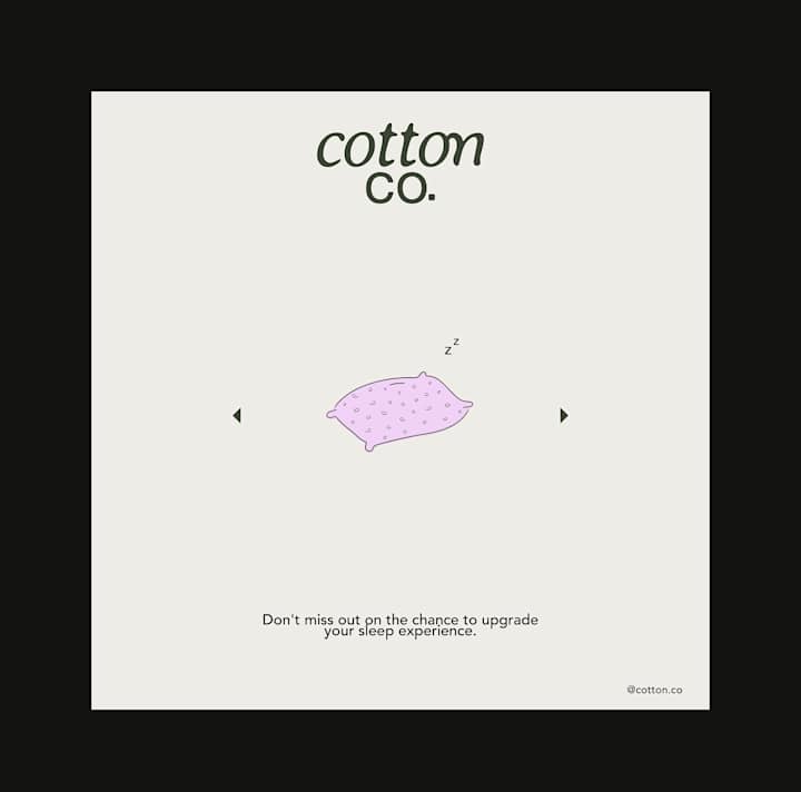 Cover image for Cotton co. 🛌 I  Bed linen shop brand design 