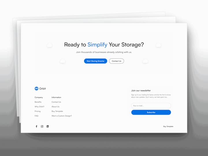 Cover image for Orbit - Framer Cloud Storage landing Page