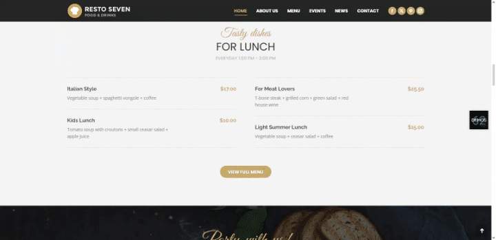 Cover image for Resto restaurant website