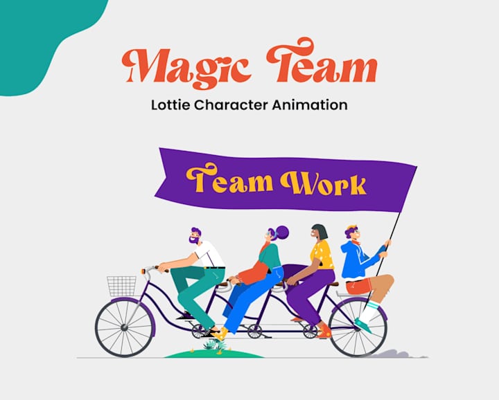 Cover image for Magic Team - Lottie Character Animation Set :: Behance