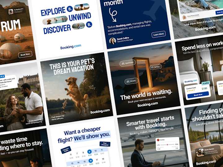 Cover image for Booking.com - Static Ads Design  