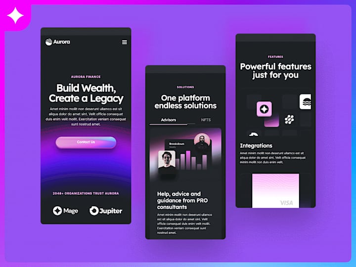 Cover image for Aurora: Webflow Landing Page Template for Trading Business