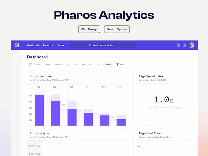 Cover image for Web Design - Pharos Analytics Tool in Figma