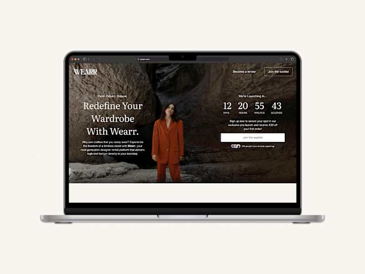 Cover image for Landing page for luxury fashion startup
