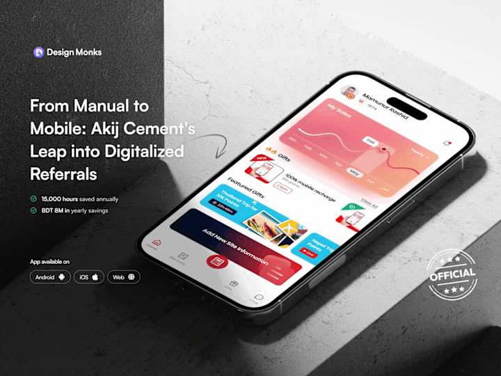 Cover image for Mobile App UI/UX Design: Akij Cement's CRM