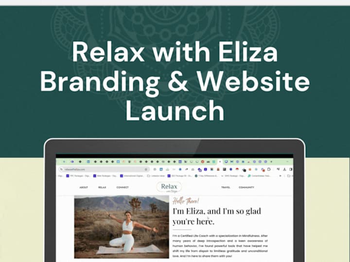 Cover image for Relax with Eliza Branding & Wordpress website