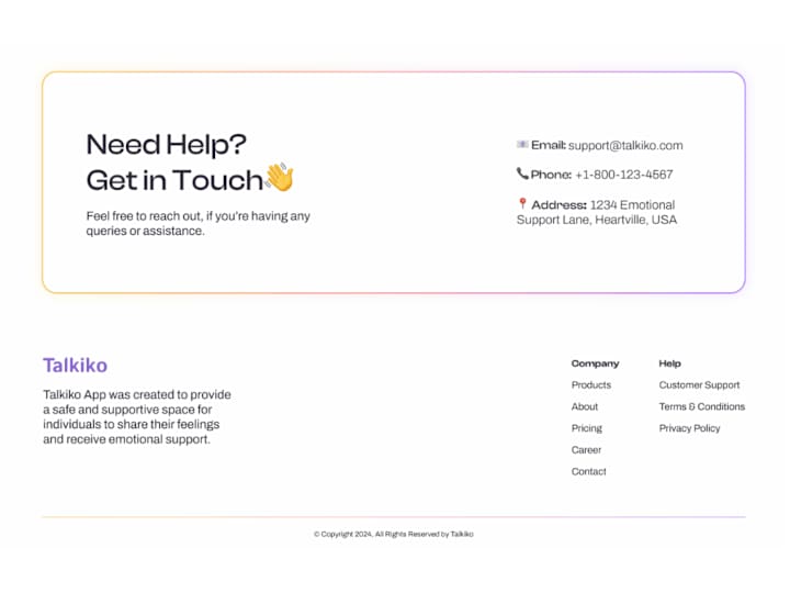 Cover image for Talkiko Web Design – Emotional Support Platform :: Behance