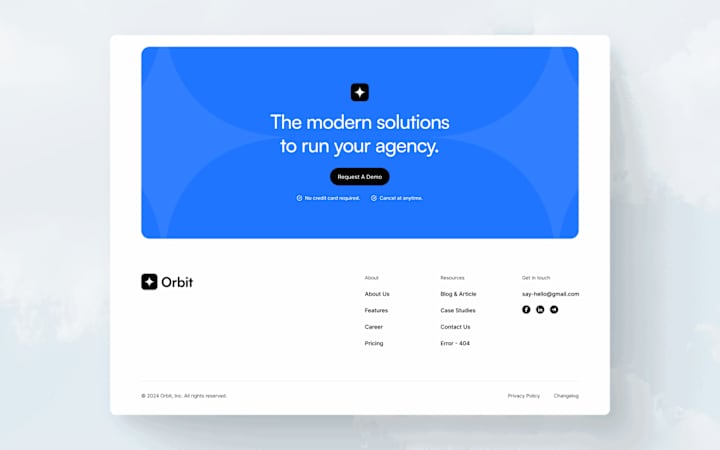 Cover image for OrbitAI: CRM AI Website FIgma Design & Framer Development