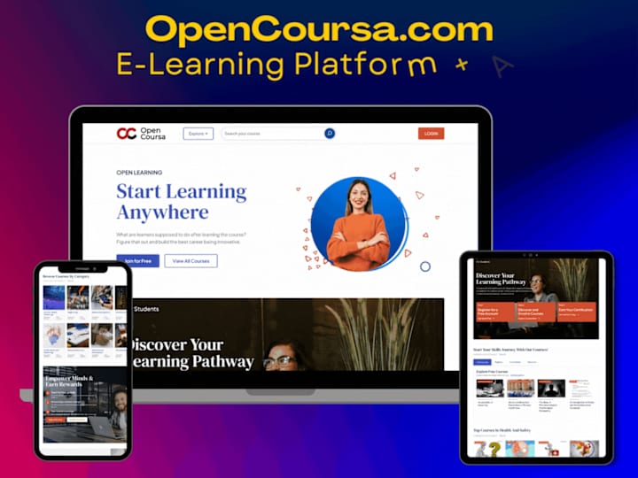 Cover image for OpenCoursa - eLearning Portal with App