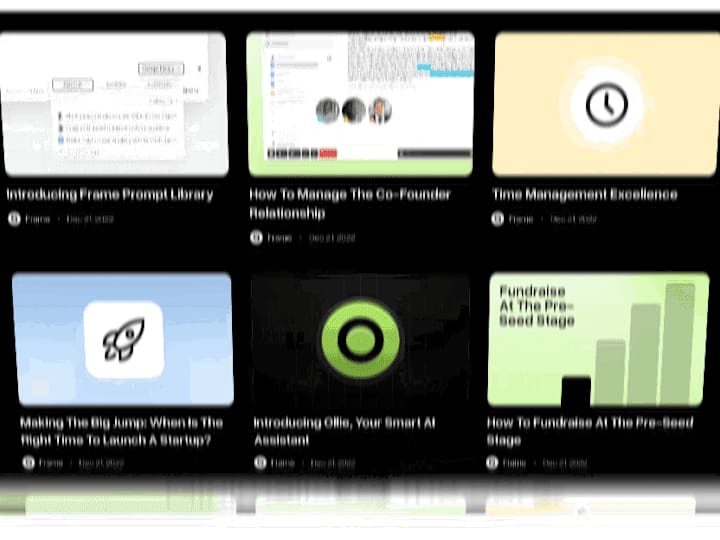 Cover image for Frame - Webflow & AI development for intelligent work OS startup