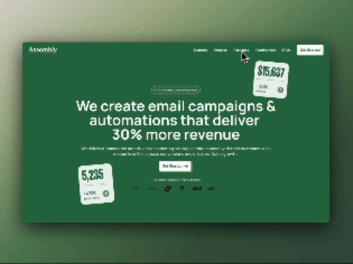 Cover image for Email Marketing Agency Assembly - Framer Landing Page Dev 