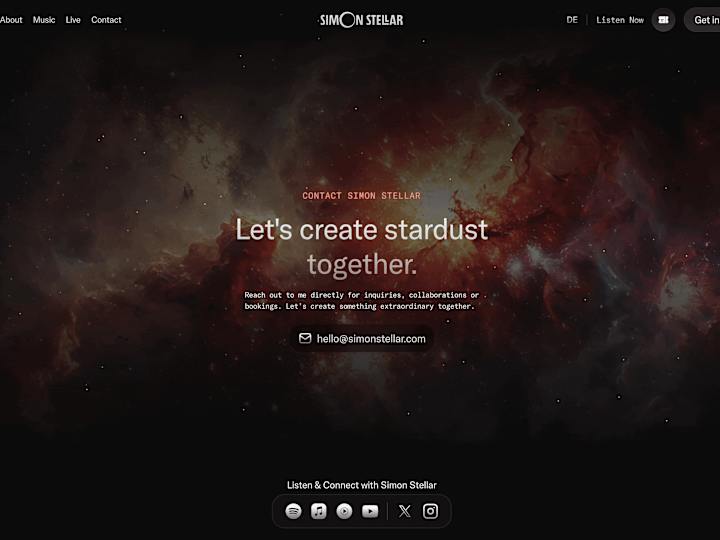 Cover image for Simon Stellar Framer Landing Page