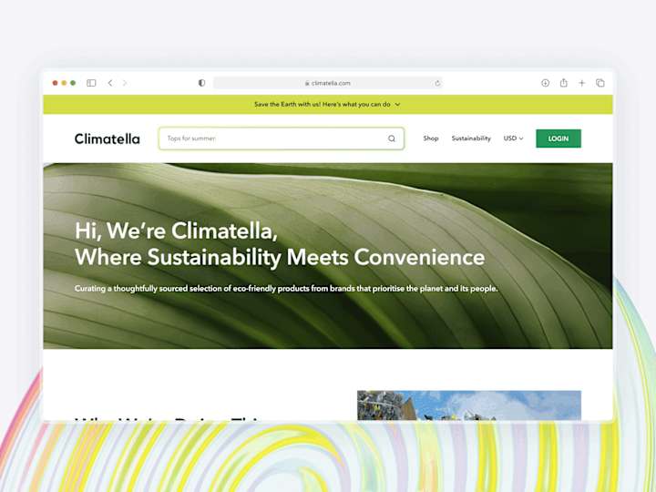 Cover image for Climatella, Sustainable Marketplace Website