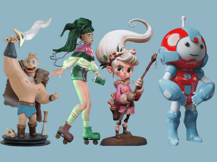 Cover image for Realistic 3d character model for 3d animation 3d Printing sculpt